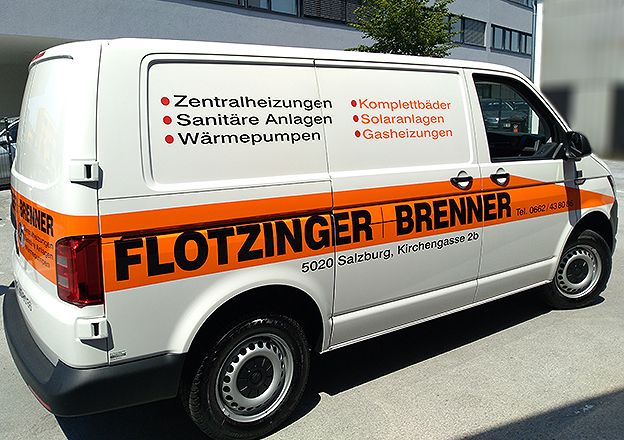 Flotzinger und Brenner Fahrzeugbeschriftung