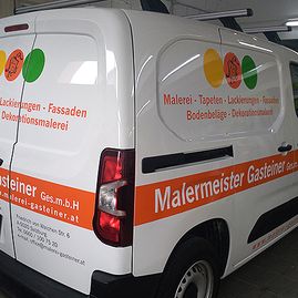 Malermeister Gasteiner Fahrzeugbeschriftung