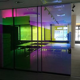Sichtschutz Glasdekorfolie mehrfärbig von 3M